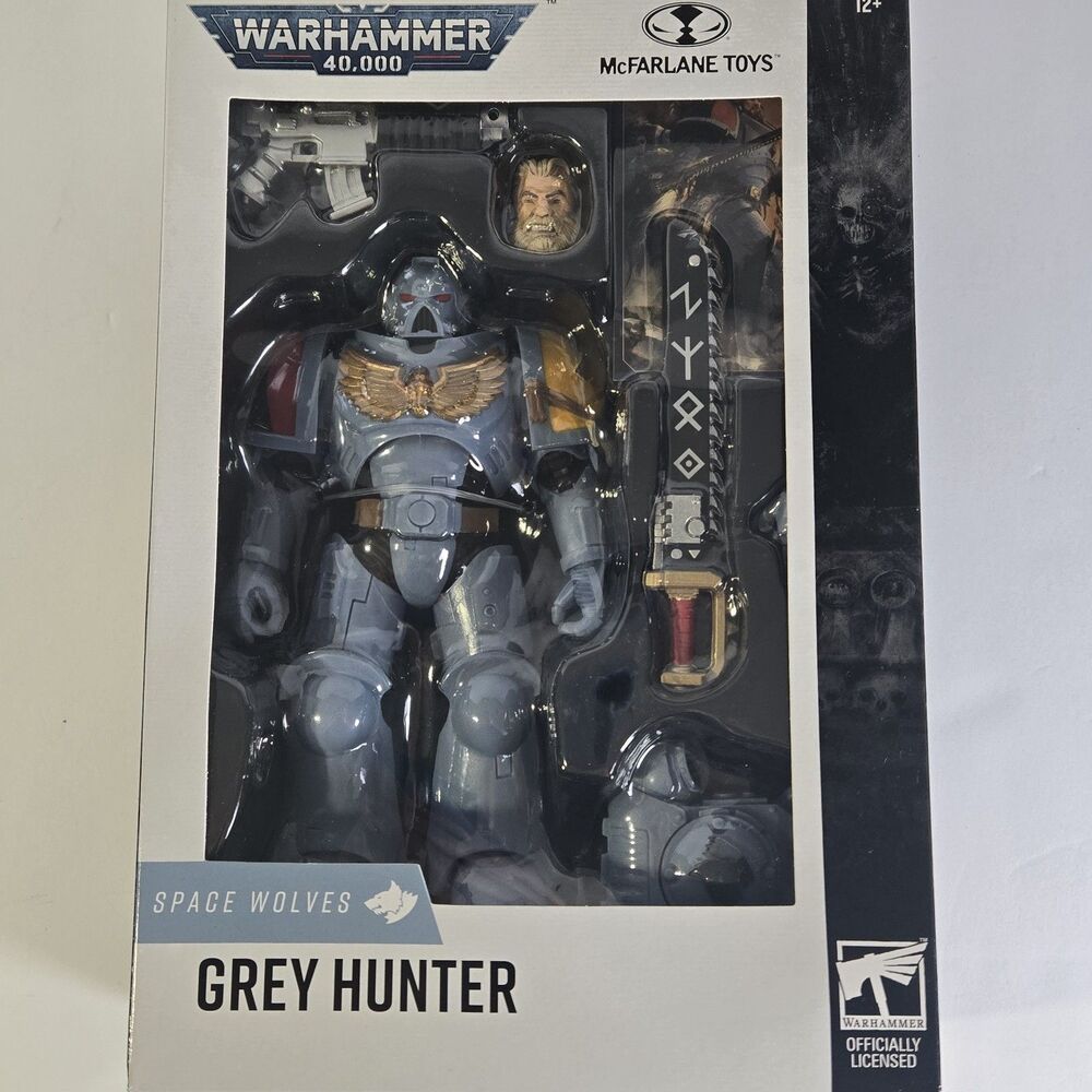 McFarlane Toys Warhammer 40k Space Wolves Grey Hunter 7" Action Figure NIB
